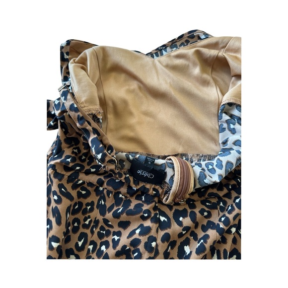 Cherie Los Angeles Leopard print spaghetti strap wide leg jumper size small - Picture 9 of 10